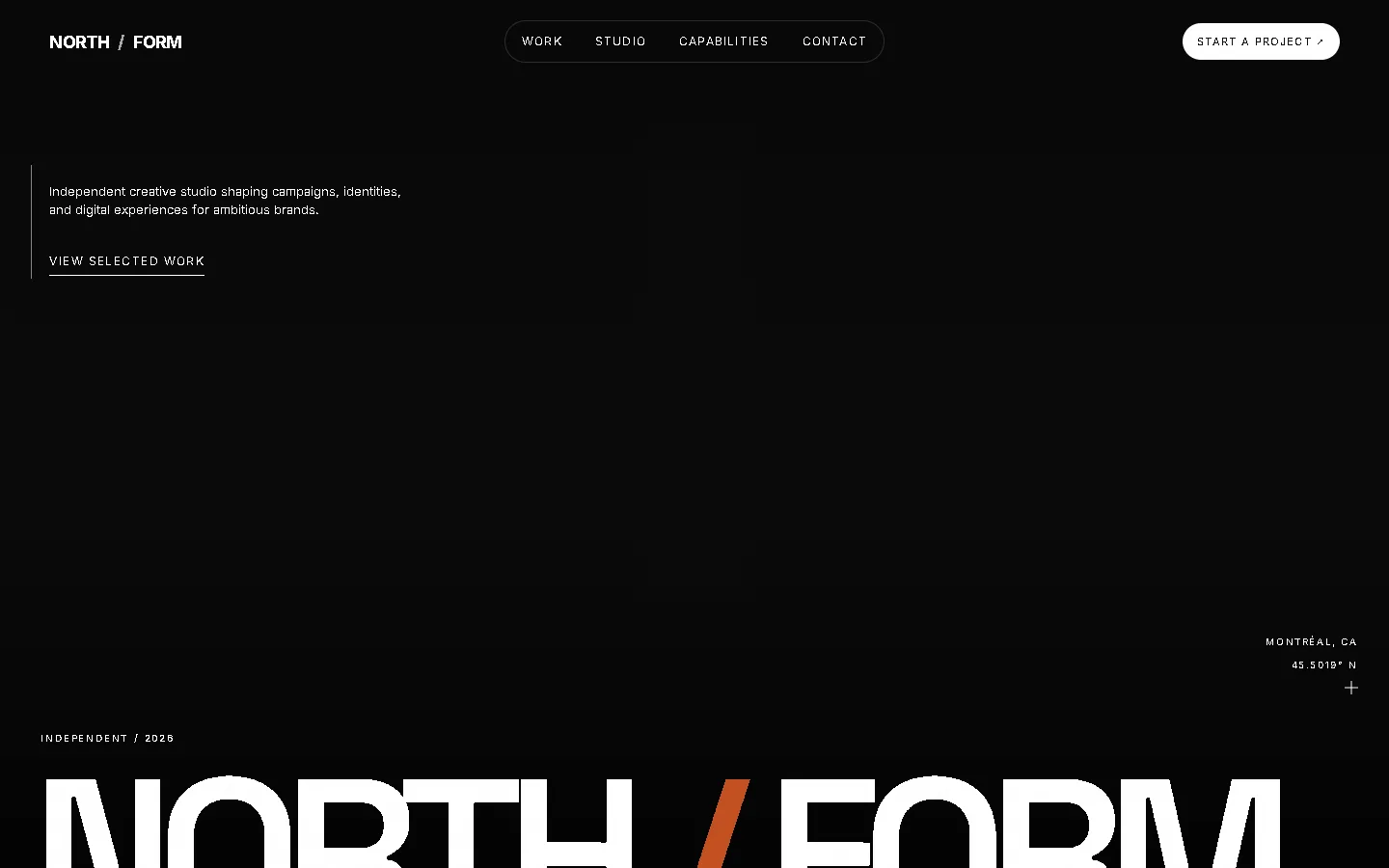 NORTH/FORM — Creative studio demo preview