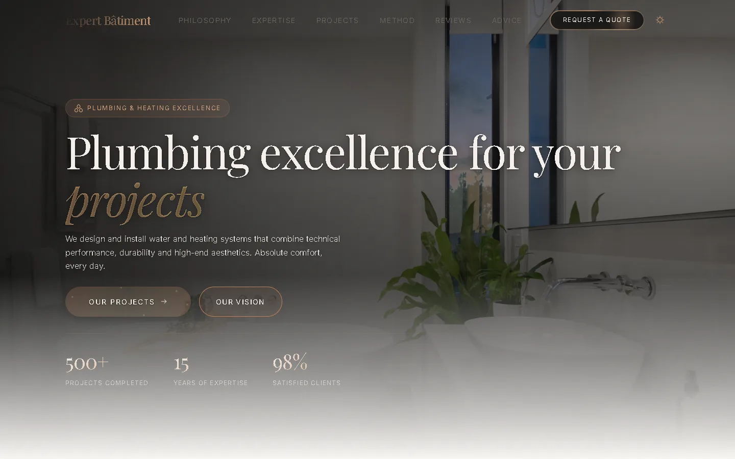 Expert Bâtiment — Plumbing & heating demo preview