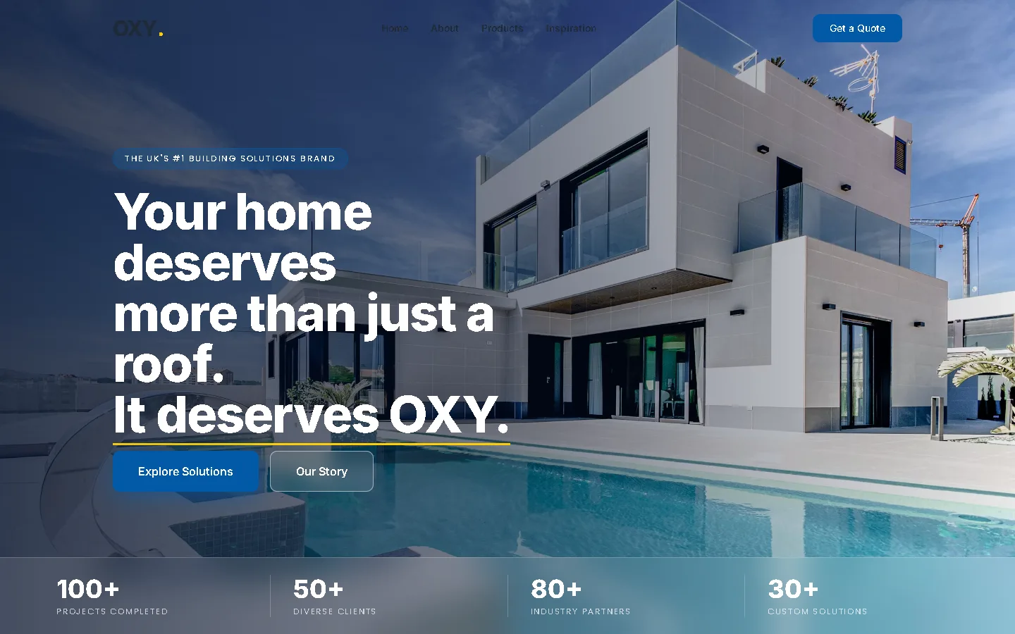 OXY UK — Roofing & building materials demo preview